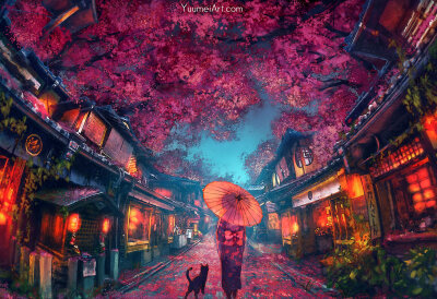 二次元 街道 - 堆糖,美图壁纸兴趣社区