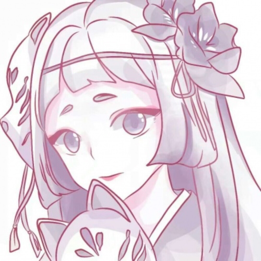 淡紫色闺蜜头像( )( c)
