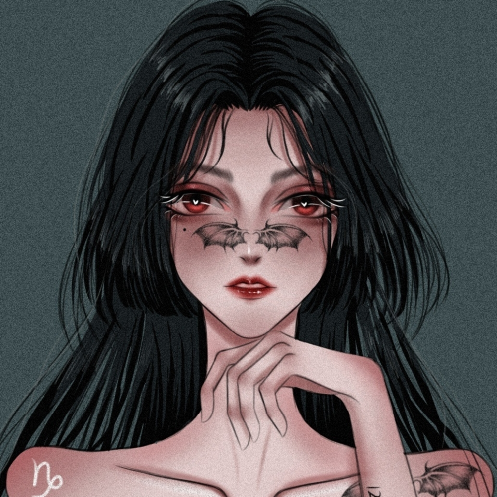 暗黑系手绘女头之十二星座