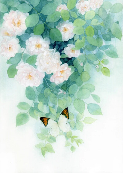 古风水彩画