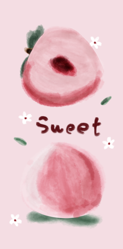 吃桃子手绘 - 堆糖,美图壁纸兴趣社区