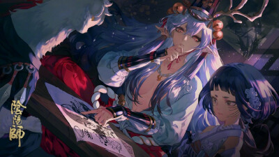 阴阳师铃鹿御前插画