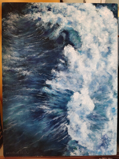 油画海浪系列1-2-3