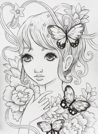 黑白插画 素材
