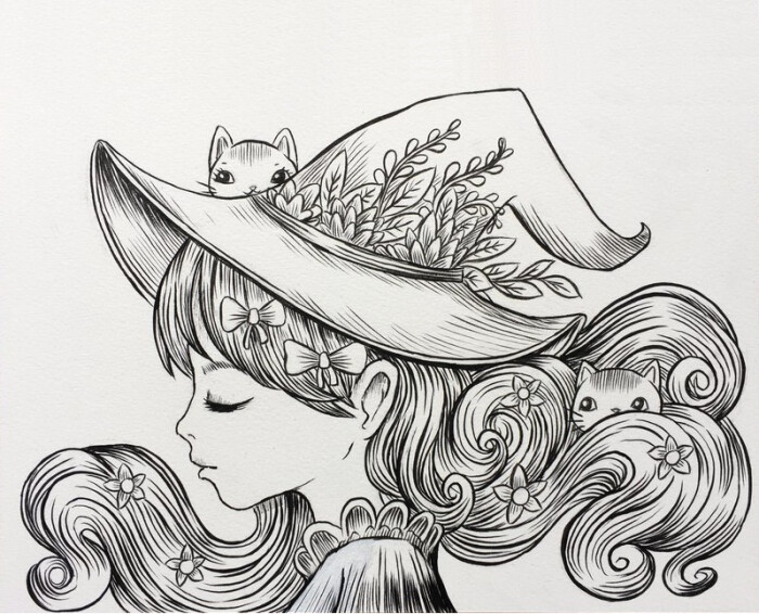 黑白插画