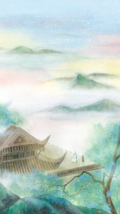 古风/壁纸/水彩画/插画