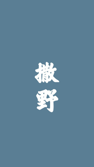 撒野 文字壁纸