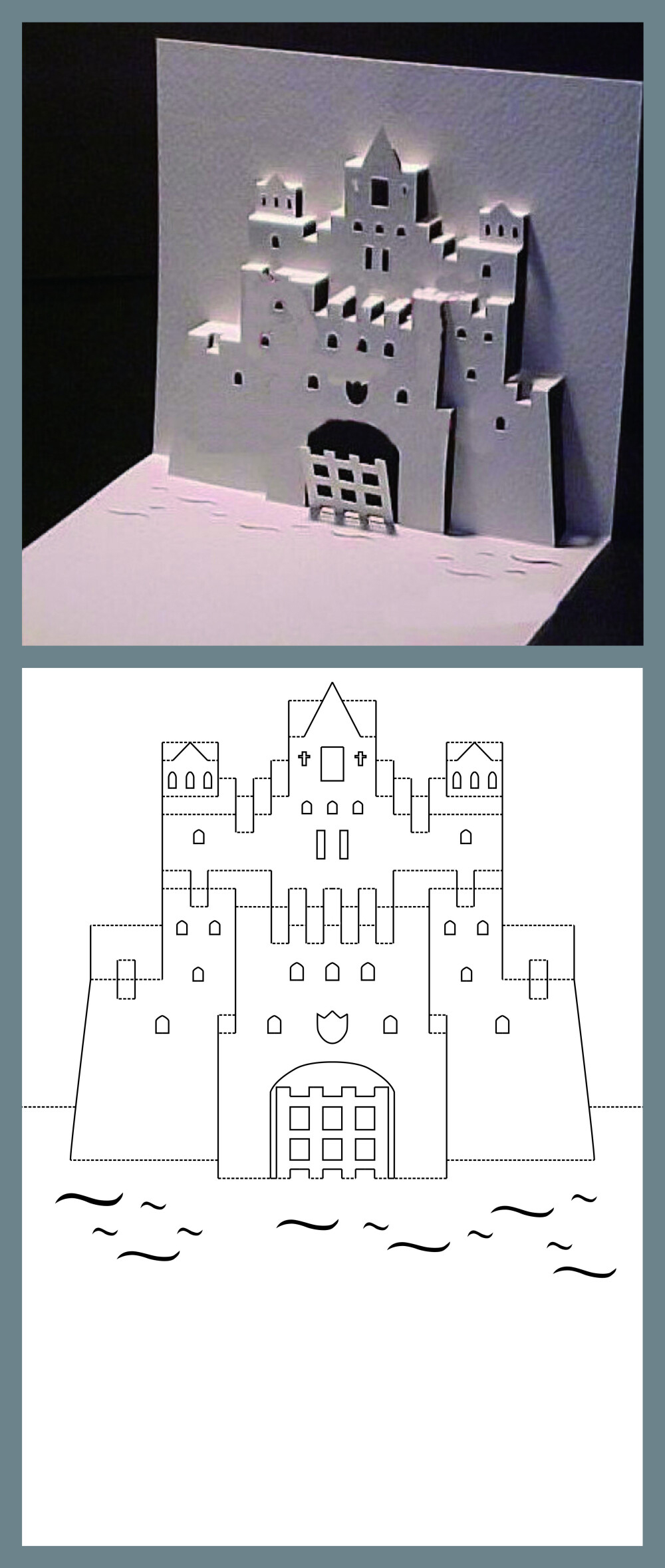 建筑 立体卡纸 纸雕 贺卡 图纸 a4