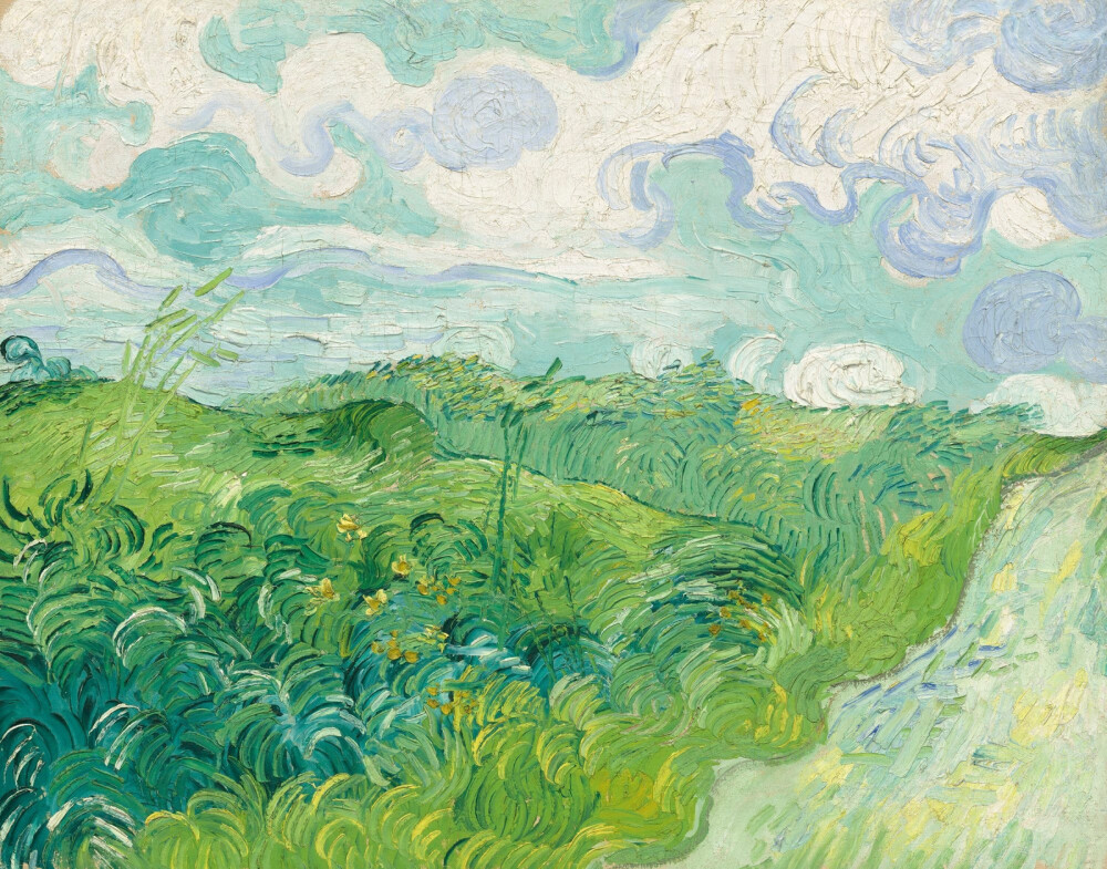 奥维尔的绿色麦田,1890年(文森特·梵高作品)