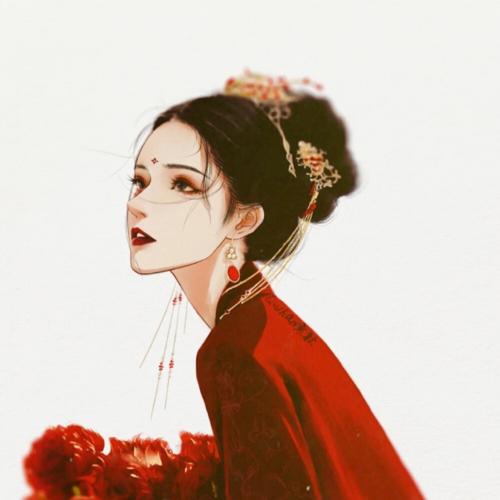 超飒红衣女头像(cr:qiuhan寒秋) - 堆糖,美图壁纸兴趣