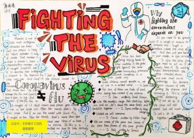 抗疫手抄报英文版,抗击疫情手抄报英语版本