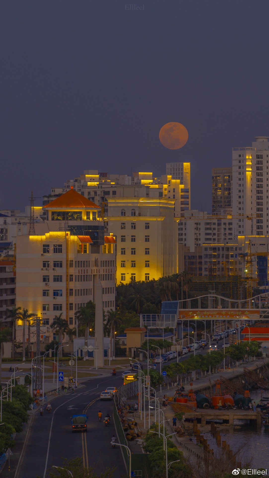 治愈系 小清新 夏天 傍晚 晚霞 落日 海边 海口 手机壁纸 全面屏壁纸