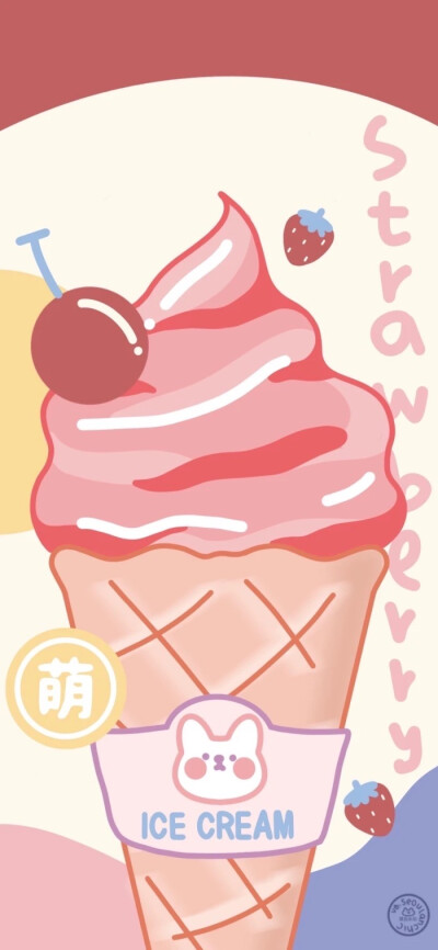 冰淇淋系列 美食壁纸 零食包装壁纸 手绘风 锁屏 壁纸