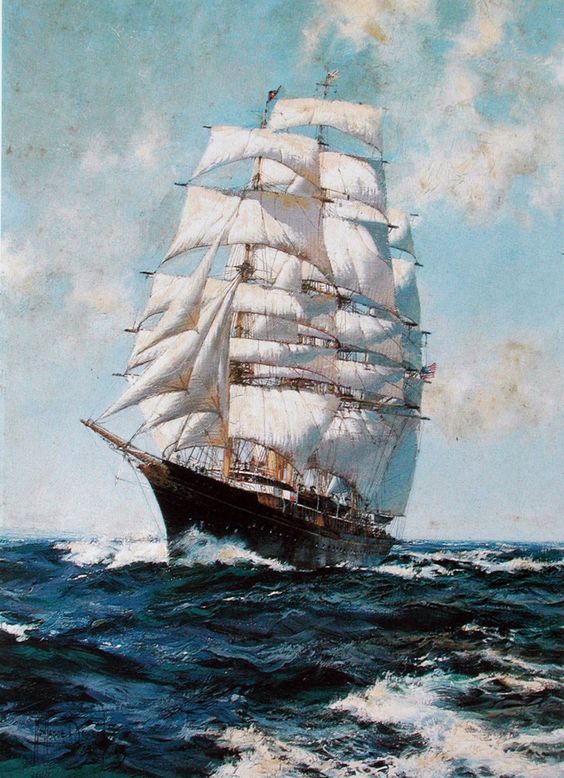 扬帆起航插画师:montague dawson