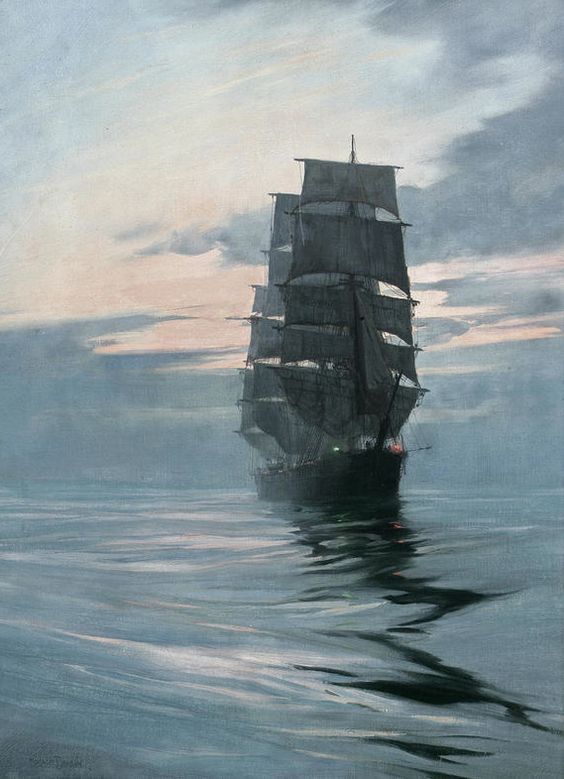 扬帆起航插画师:montague dawson