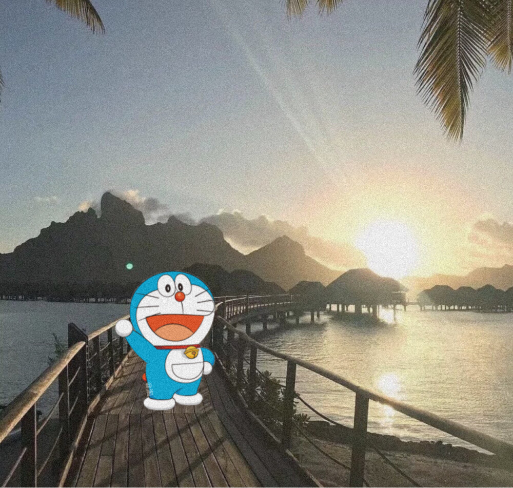 原创自制哆啦a梦ins朋友圈背景图