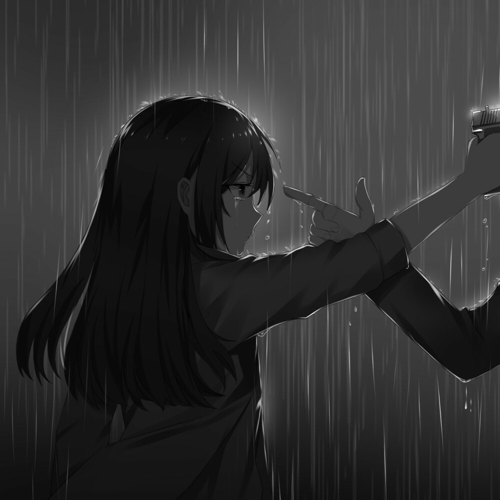 画师:笑你像狗 id:18796272 动漫黑色头像