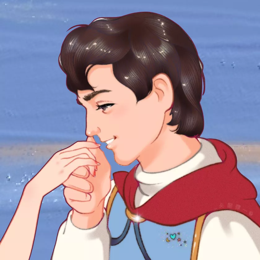 迪士尼 白雪公主与王子 情侣头像 微信背景图 朋友圈套图