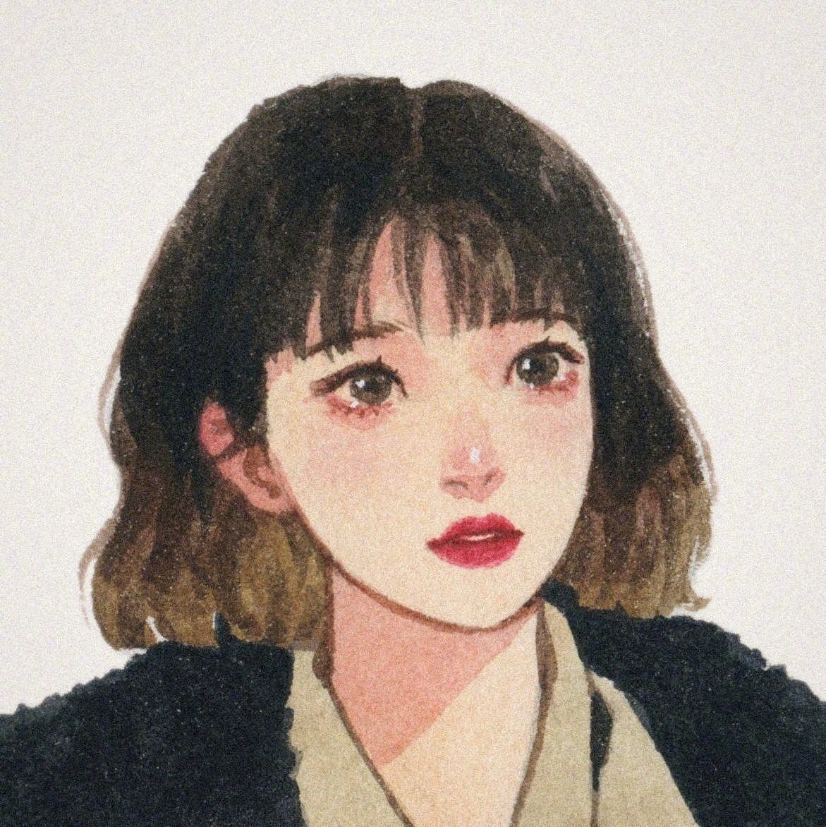 仙女头像 水彩画头像