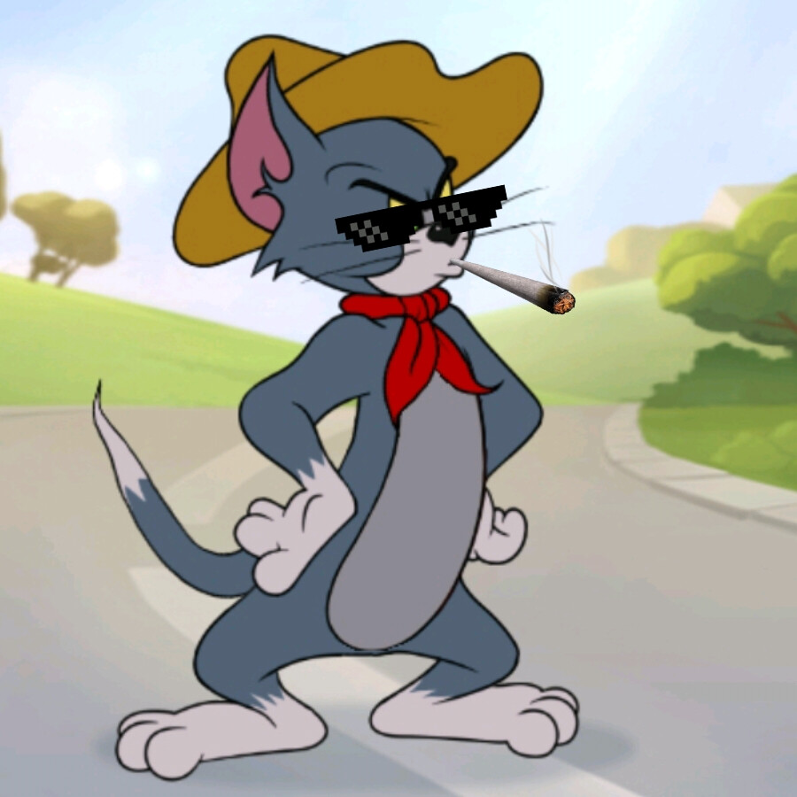 猫和老鼠游戏戴墨镜衔烟的团头 牛仔汤姆