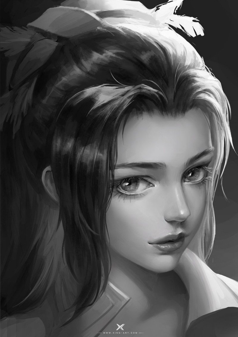 游戏原画黑白头像(转)