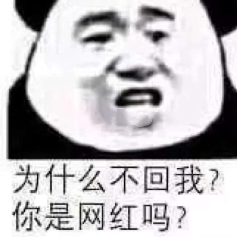 表情包为什么不回我你是网红吗?