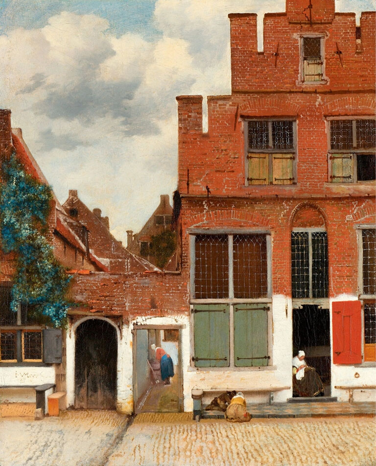 约翰内斯·维米尔 代尔夫特街景 1658年 布面油画 54.