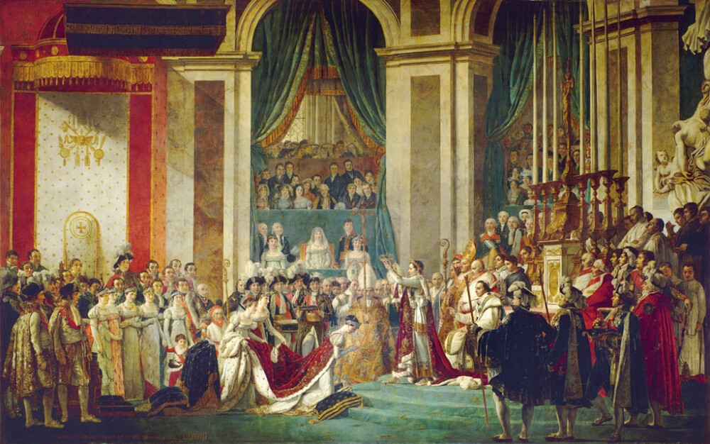 雅克-路易·大卫 拿破仑加冕 1806—1807年 布面油画 621cm×979cm
