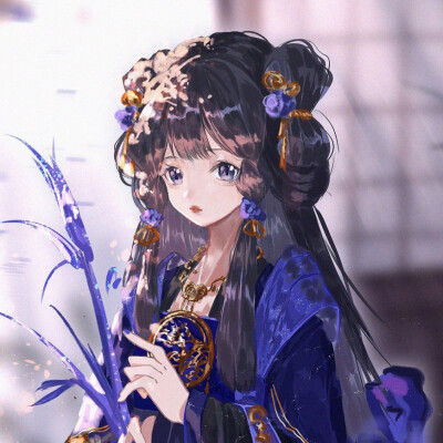 古风 水墨 女头