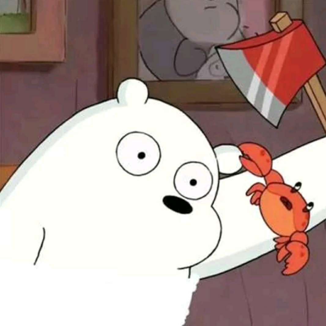 咱们裸熊 白熊头像 动漫头像 可爱白熊