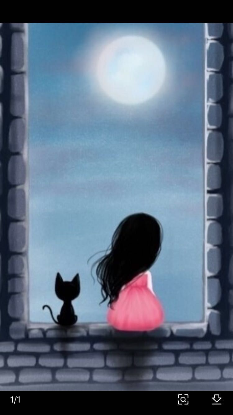 想要这个高清的图片 少女与猫的背影 - 堆糖,美图壁纸