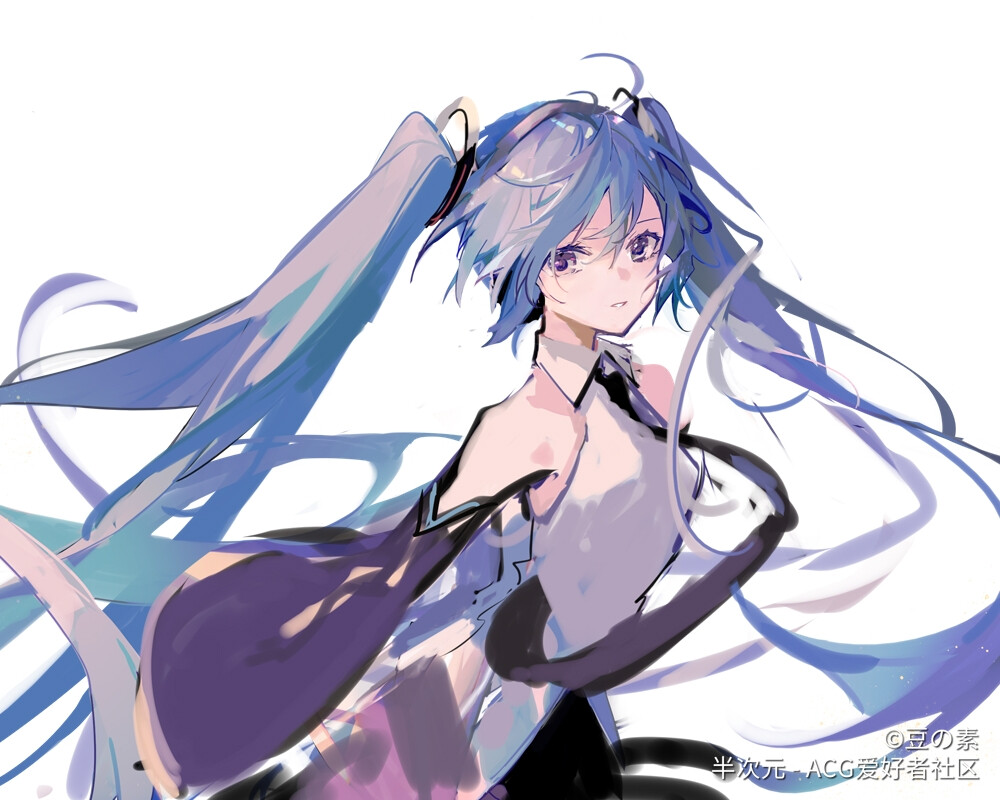 画师水印 miku