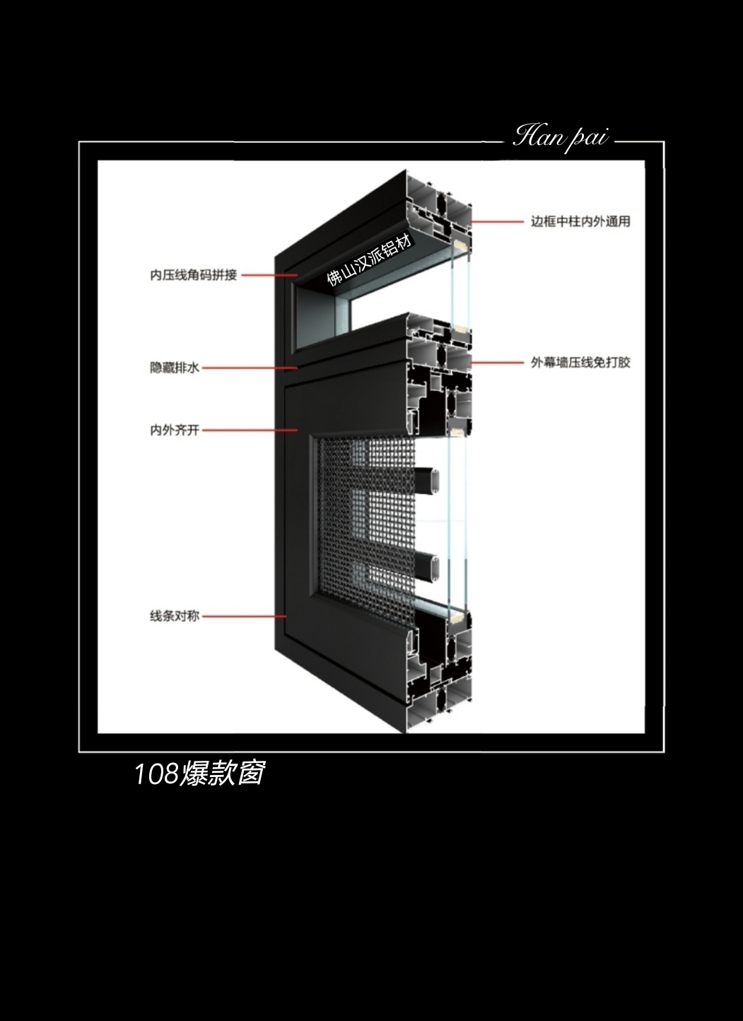 佛山汉派铝材108窗料