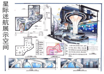 [cp#室内设计手绘表现[超话 展示空间快题素材参考图/cp]