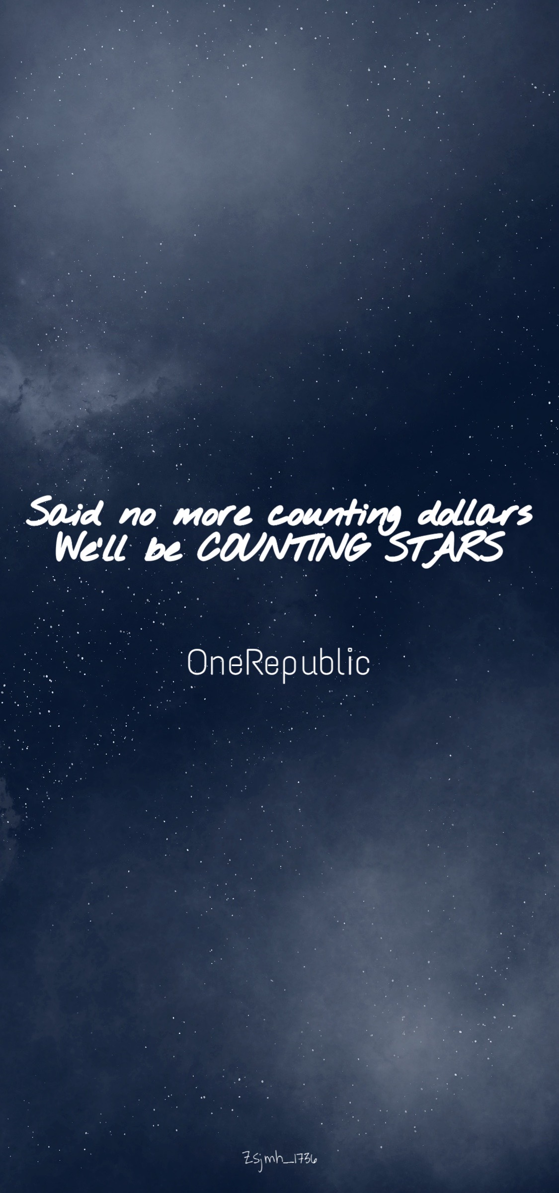 歌词壁纸(*)*).:* 歌曲:onerepublic《counting stars》