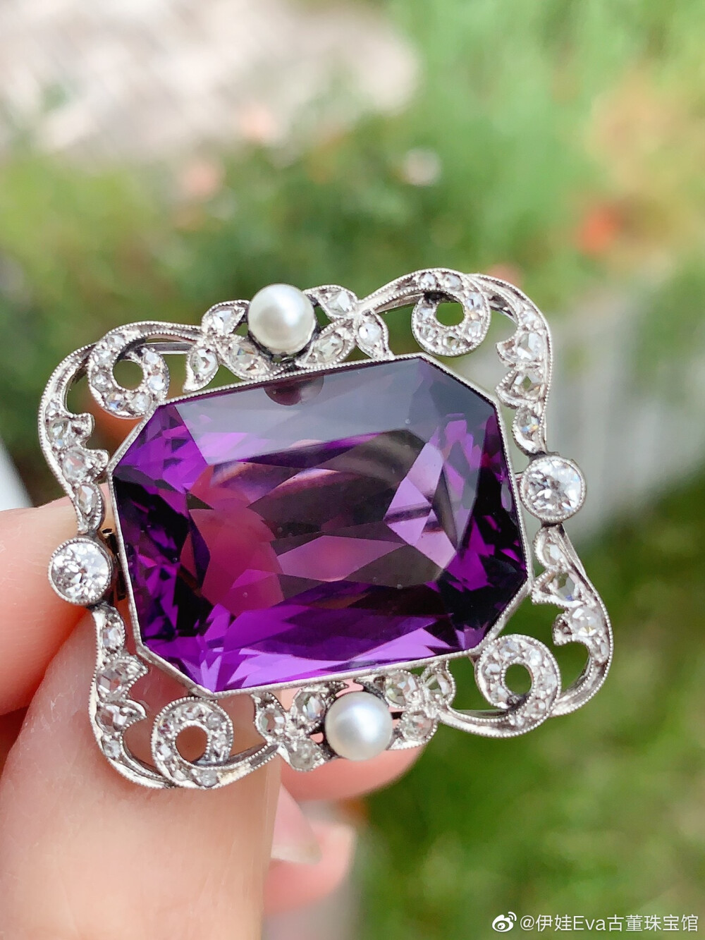 紫水晶 钻石古董珠宝