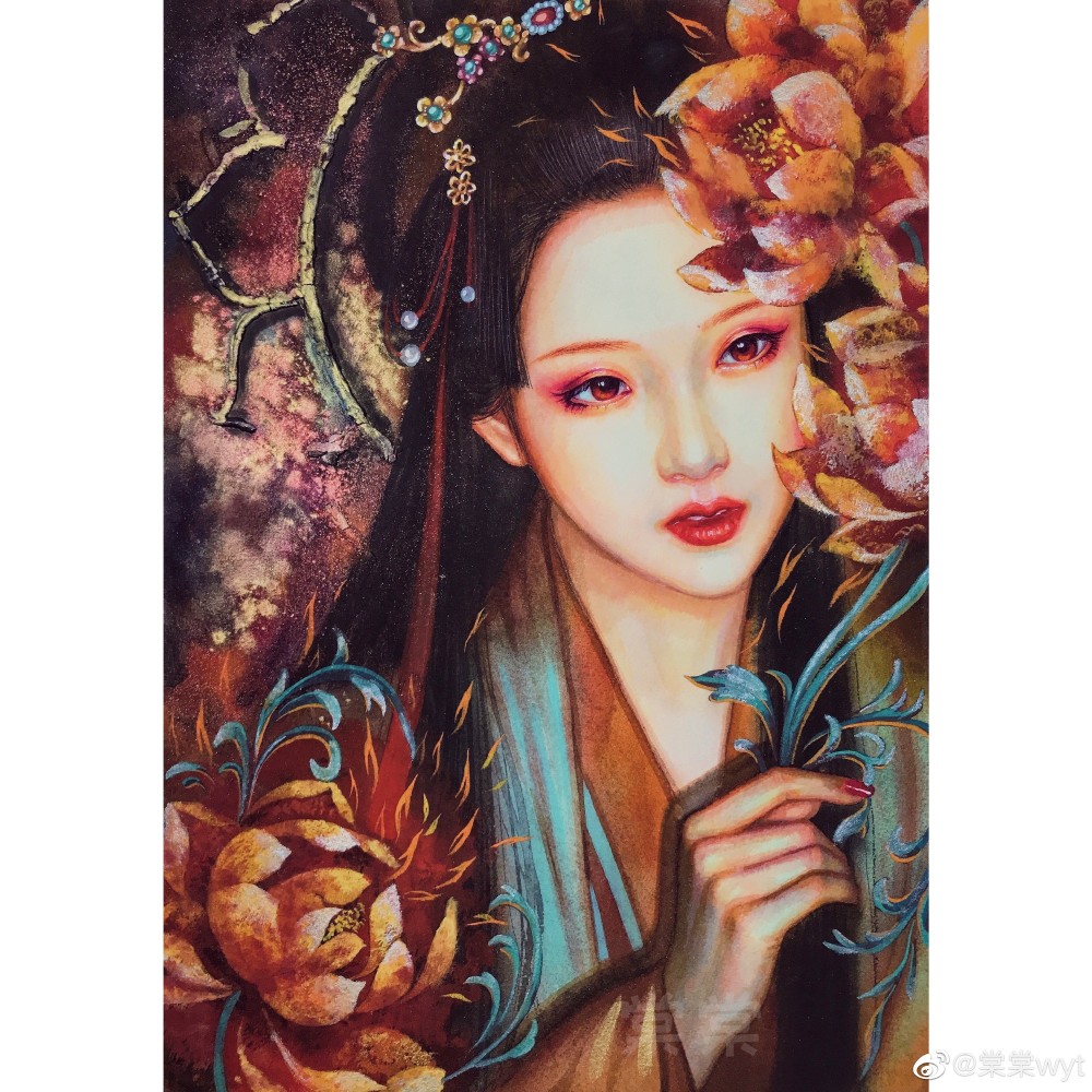 古风人物插画,作者:棠棠wyt,侵删,https/m.weibo.