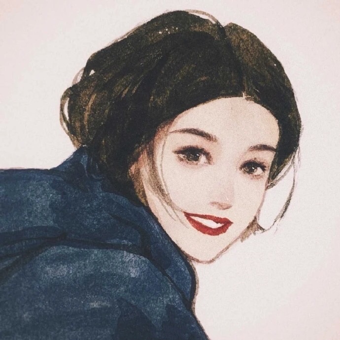 动漫女生头像手绘插画图源vb