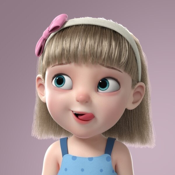 可爱头像 出处:cartoonfactory 公司创造的一个3d卡通女孩人物形象