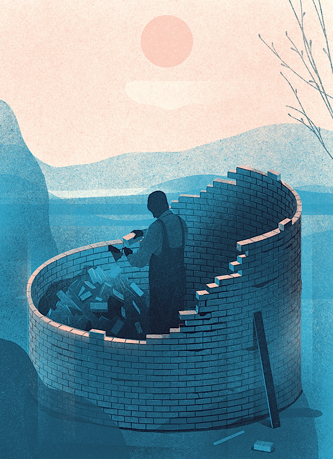 很喜欢karolis strautniekas的插画作品,氛围感很强