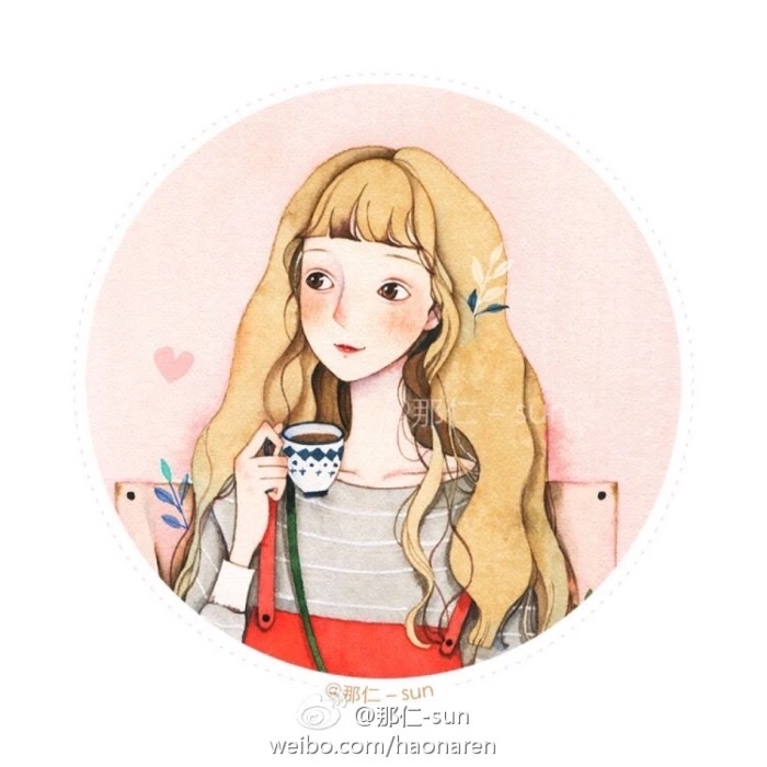 可爱头像少女手绘