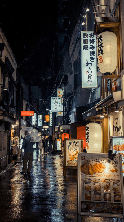 日本的街道夜景风景壁纸/湖光山色/夜景摄影/小清新/天空晚霞/横屏
