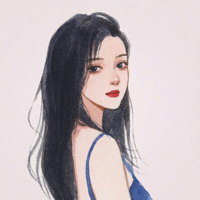 水彩女生头像 cr:dream小画儿