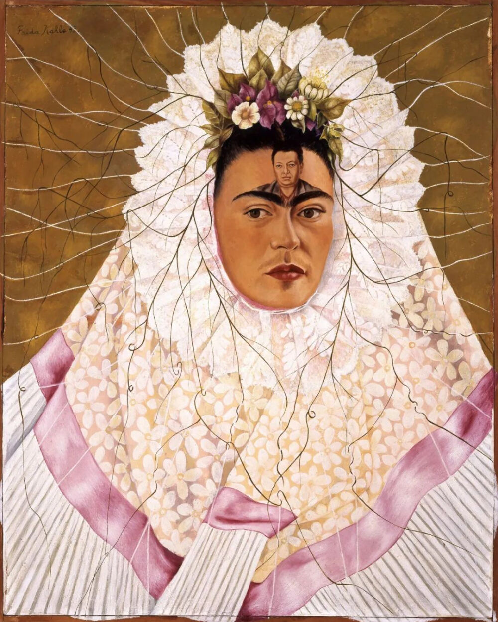 弗里达卡罗fridakahloselfportraitasatehuana1943