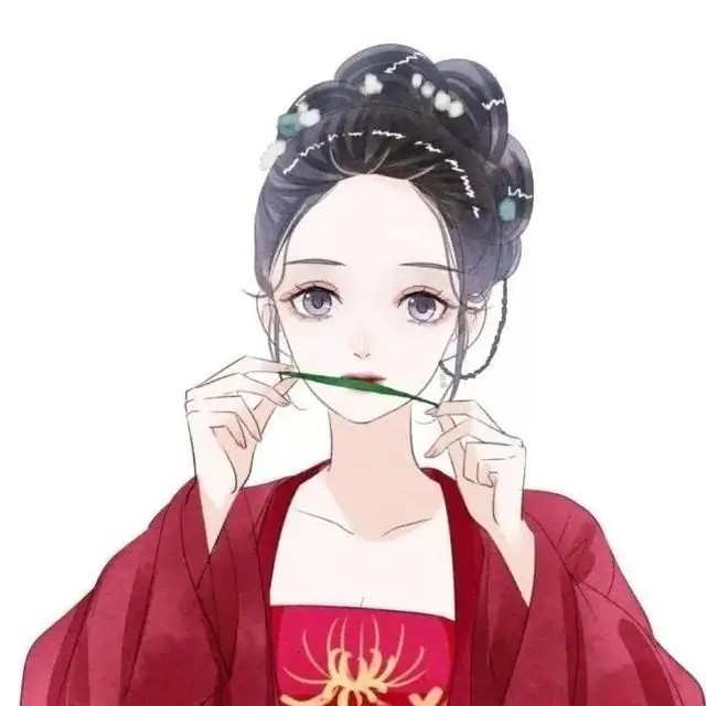 红色古风十人团头