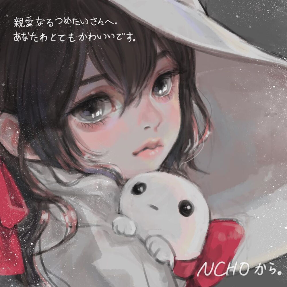 ins: ncho_illustrator 手绘插画头像女