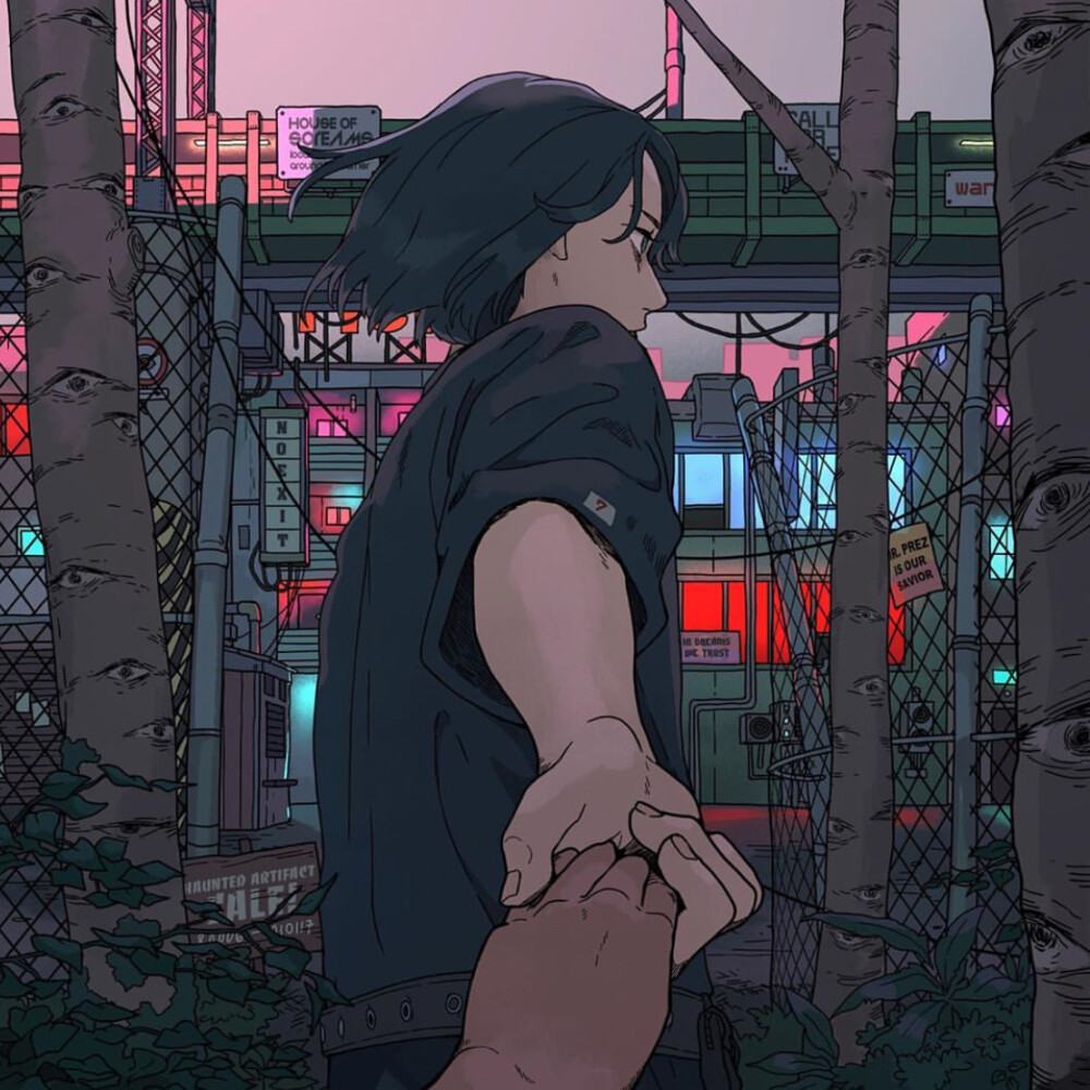 欧美风 手绘 头像
